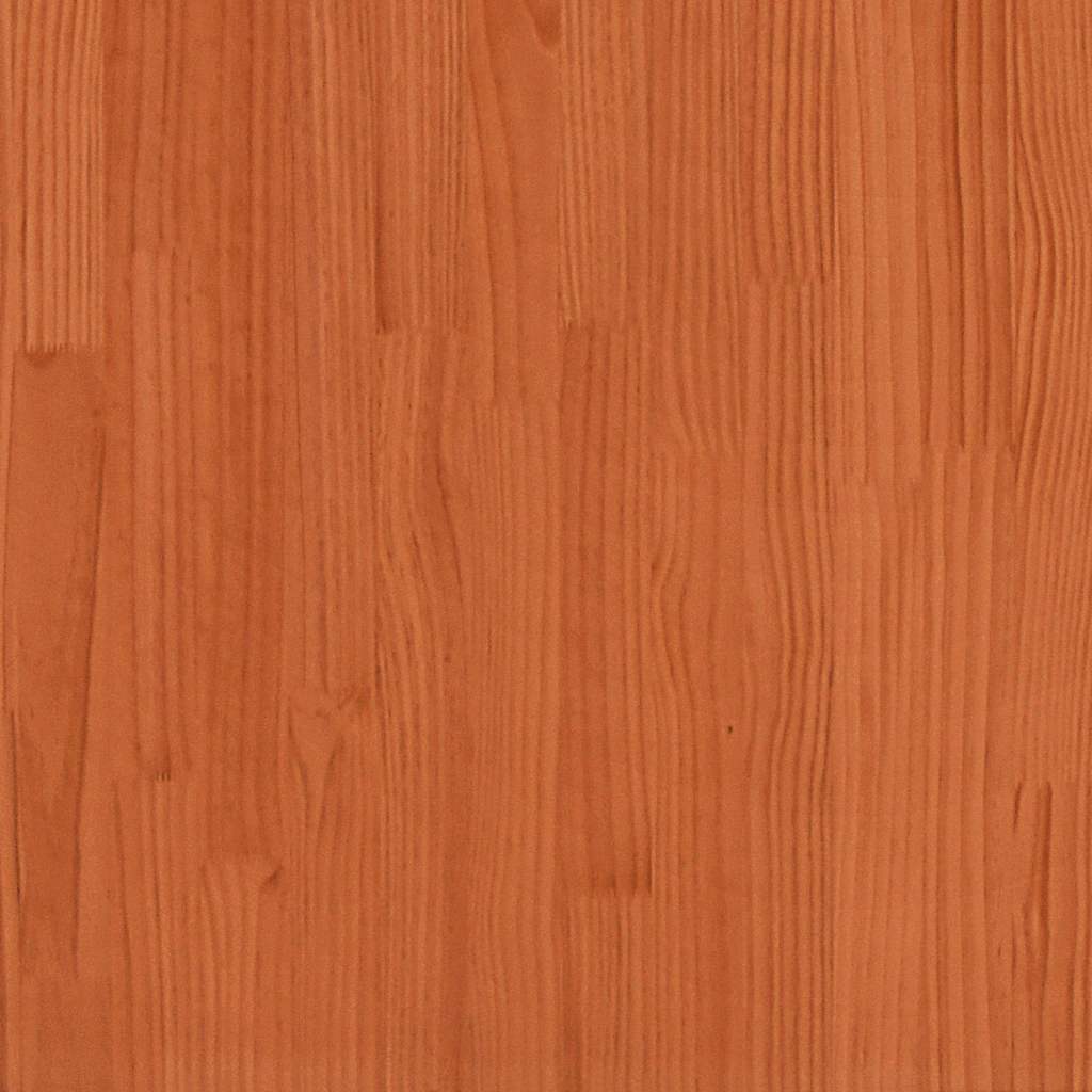 Testiera Libreria a L Marrone Cera 150cm Legno Massello di Pino