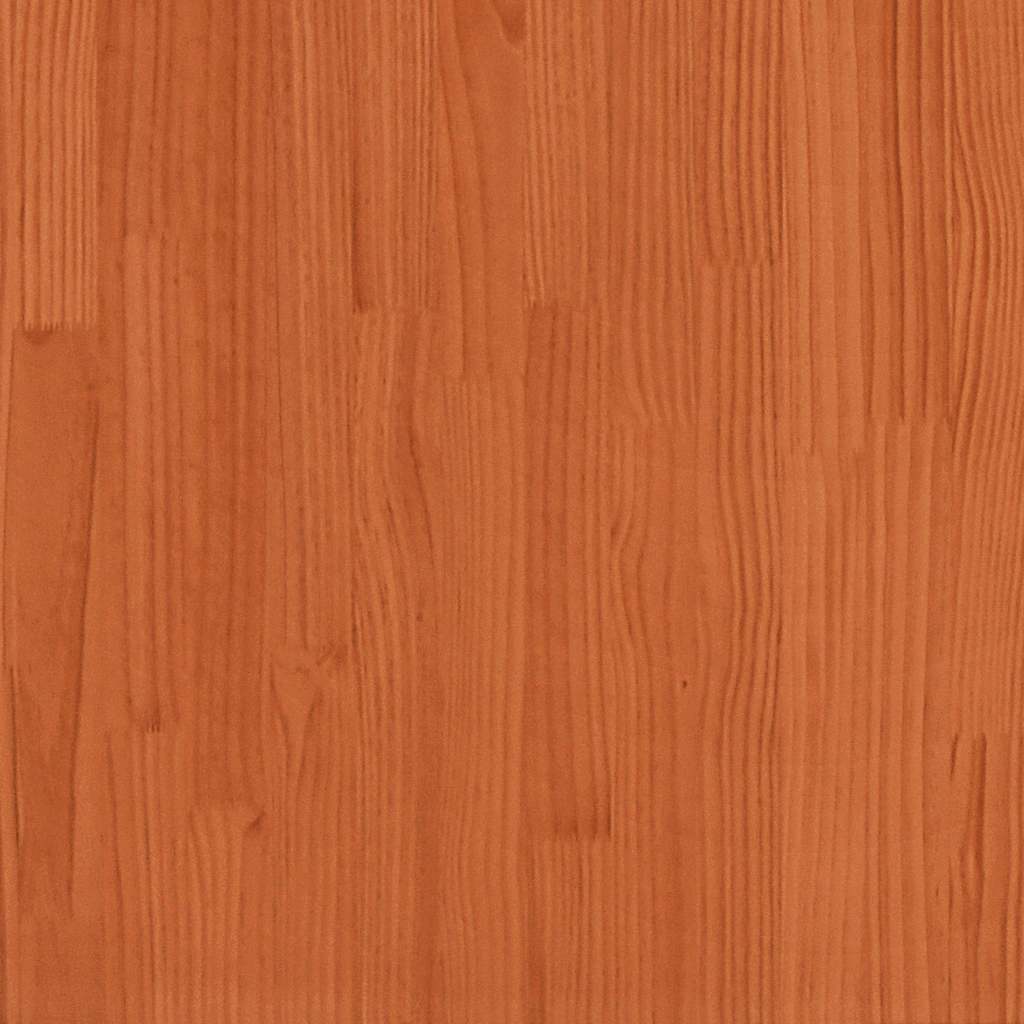 Testiera Libreria a L Marrone Cera 90 cm Legno Massello di Pino