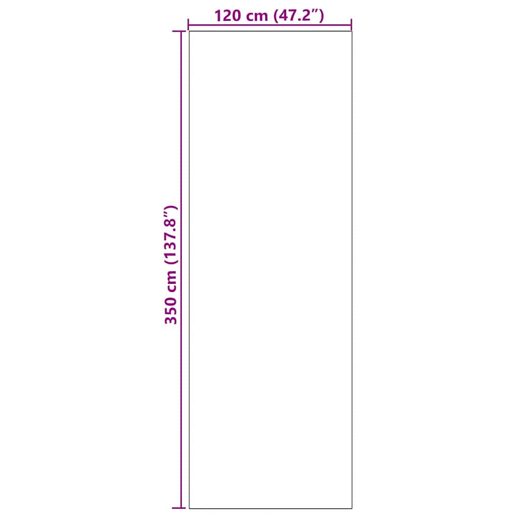 Tappetino Altro Antracite e Nero 120 x 350 cm Poliammide e PVC | homemem39