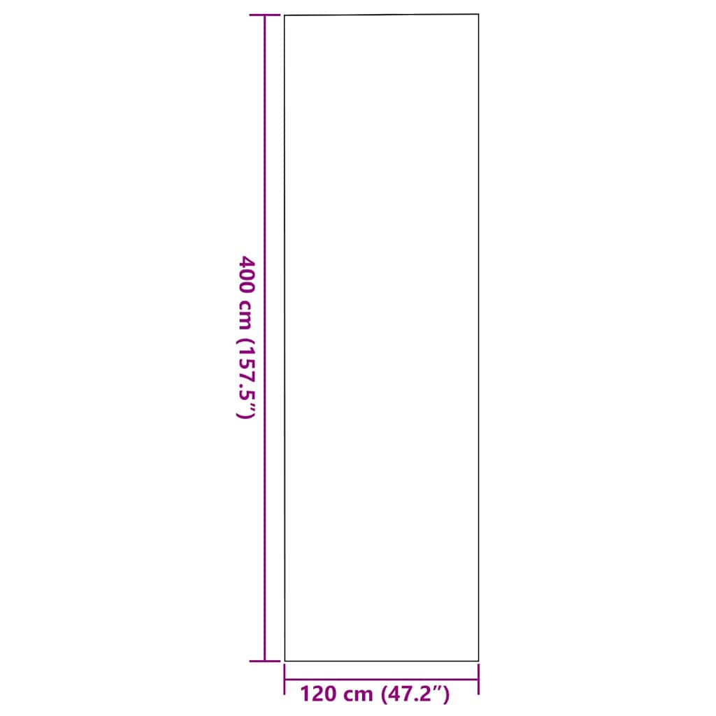 Tappetino Marrone e Nero 120 x 400 cm 100% Poliammide