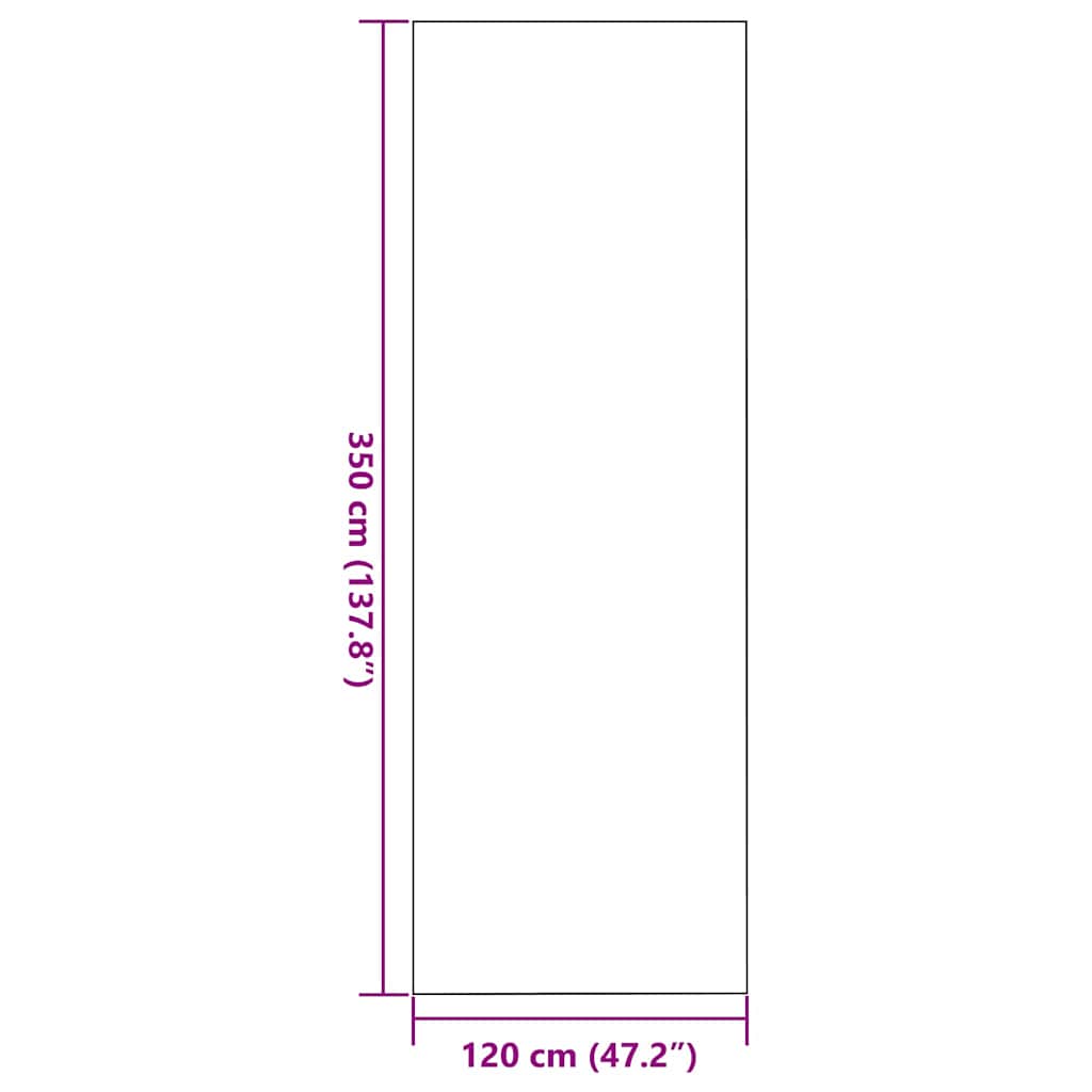 Tappetino Beige e Nero 120 x 350 cm 100% Poliammide