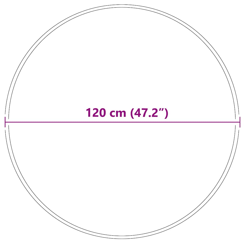 Tappeto Shaggy Antiscivolo Crema 120 x 120 cm PP