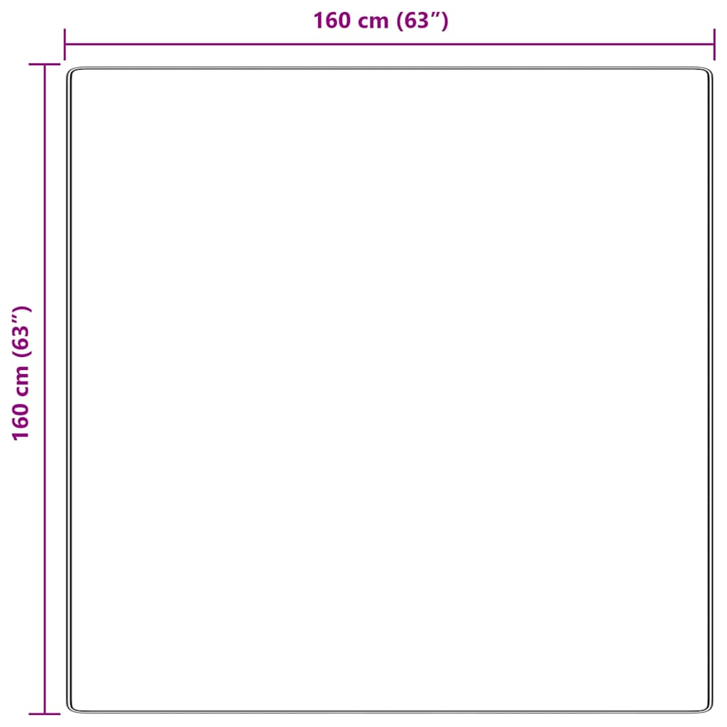 Tappeto Shaggy Antiscivolo Marrone 160 x 160 cm PP | homemem39