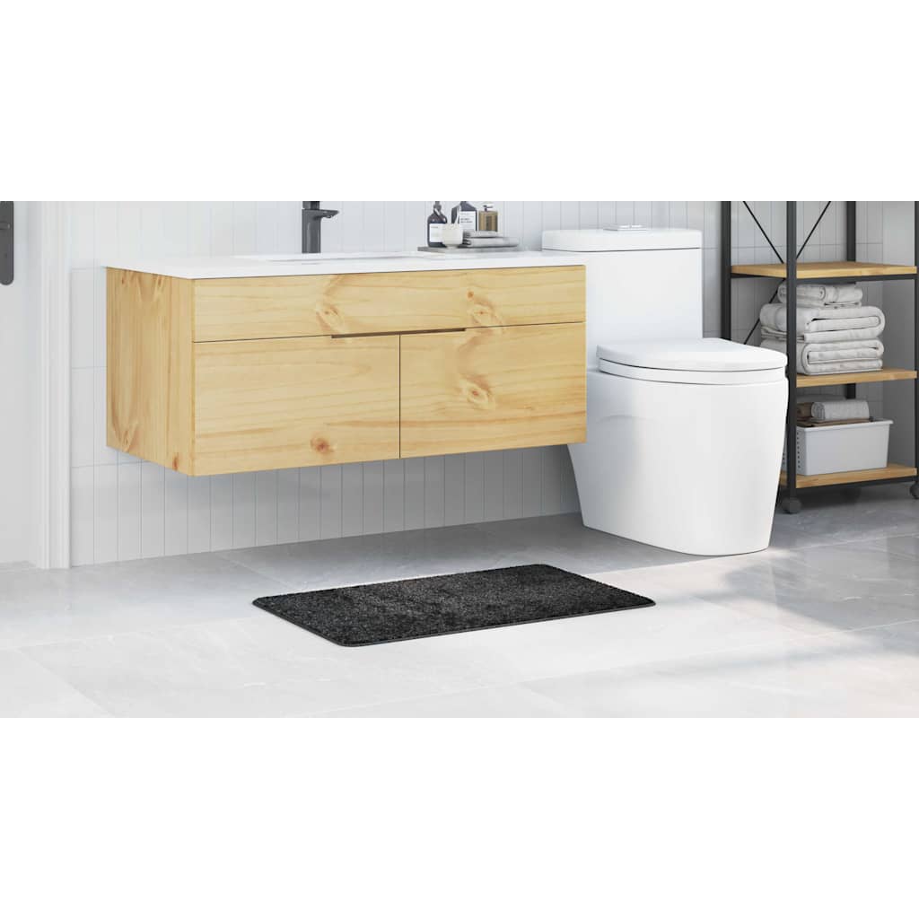 Tappeto da bagno Grigio scuro 50 x 80 cm Polipropilene
