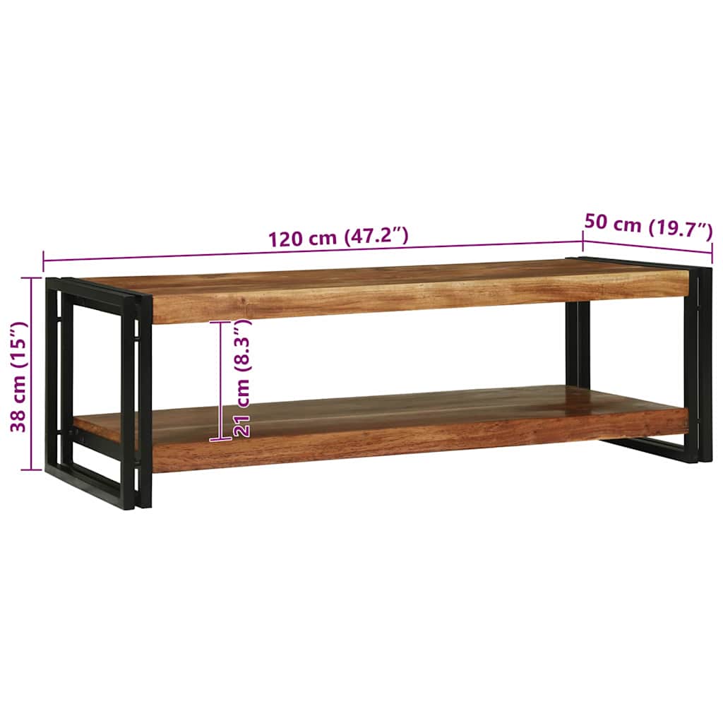Tavolino da salotto Marrone Legno di Acacia Massello | homemem39
