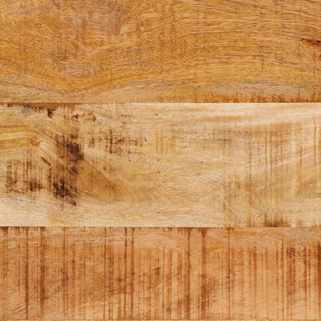 Tavolo Nesting 3 pcs Legno di mango grezzo solido e un metallo