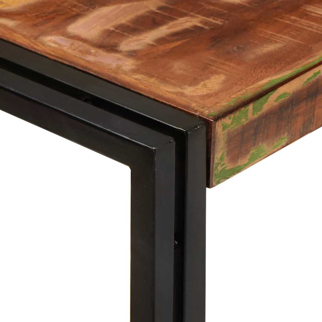 Tavolo Nesting 3 pcs Marrone e nero legno massello di riciclo