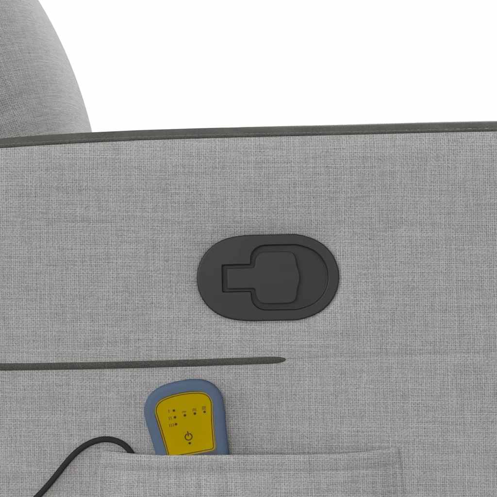 Poltrona Alzapersona Massaggi Reclinabile Grigio Nuvola Tessuto - homemem39