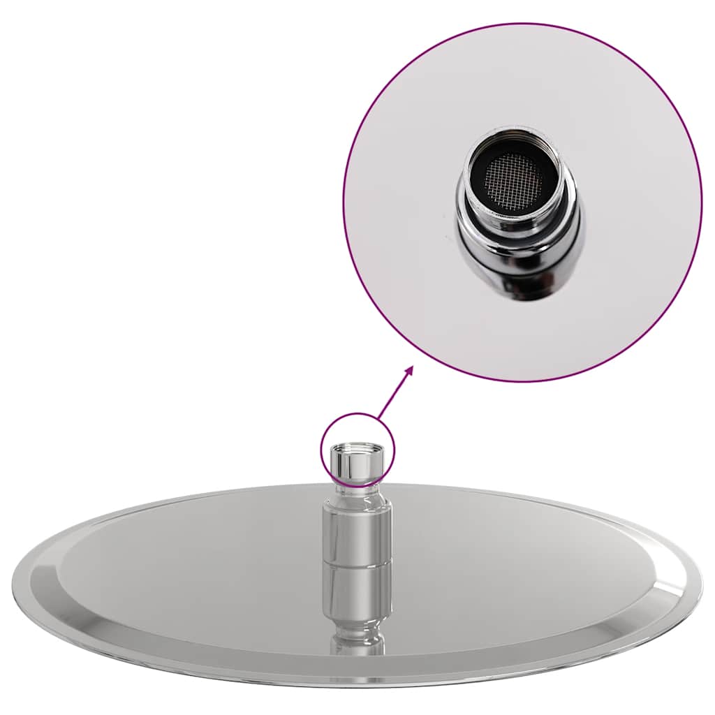 Testa Doccia a Pioggia in Acciaio Inox 304 25 cm Rotonda - homemem39