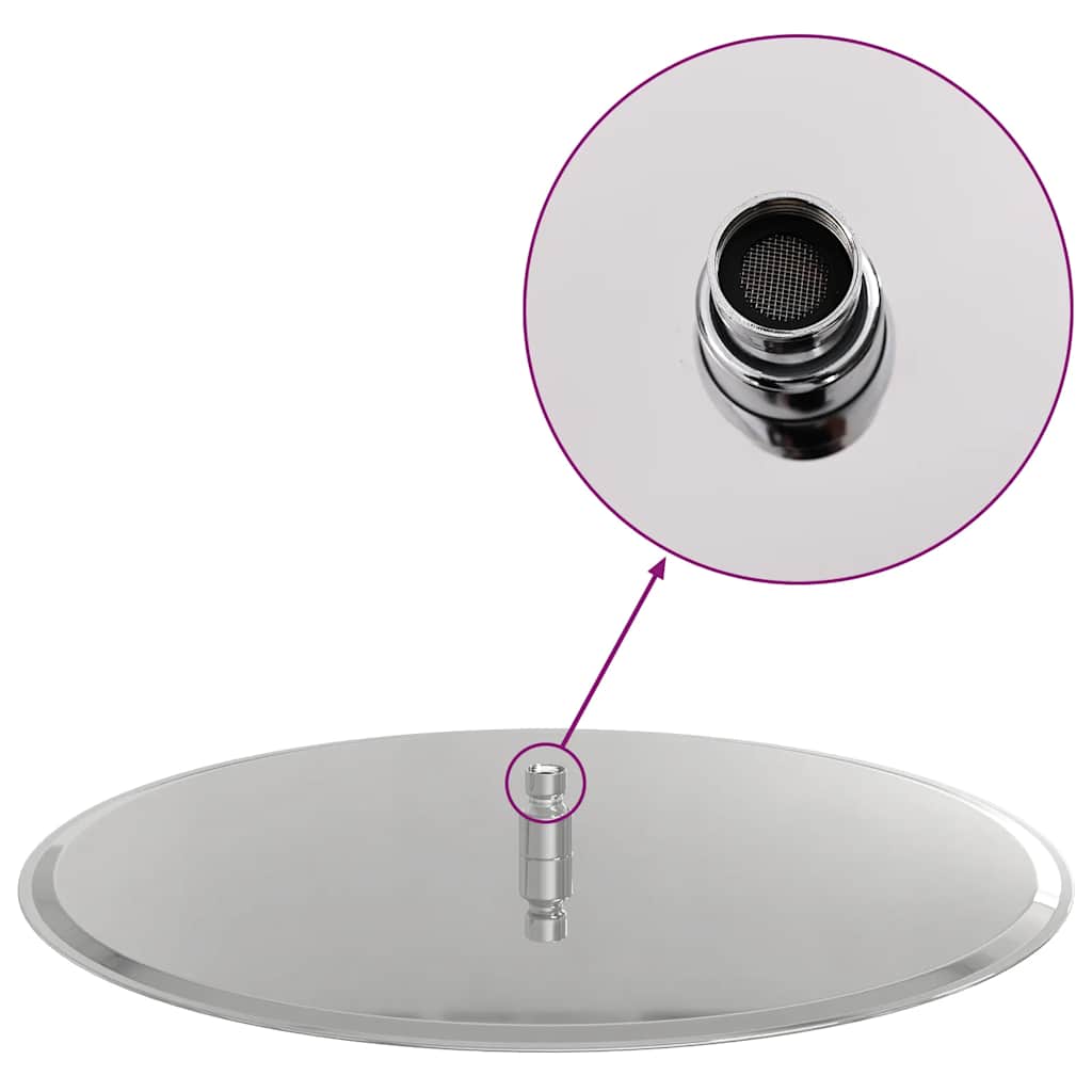 Testa Doccia a Pioggia in Acciaio Inox 304 50 cm Rotonda - homemem39