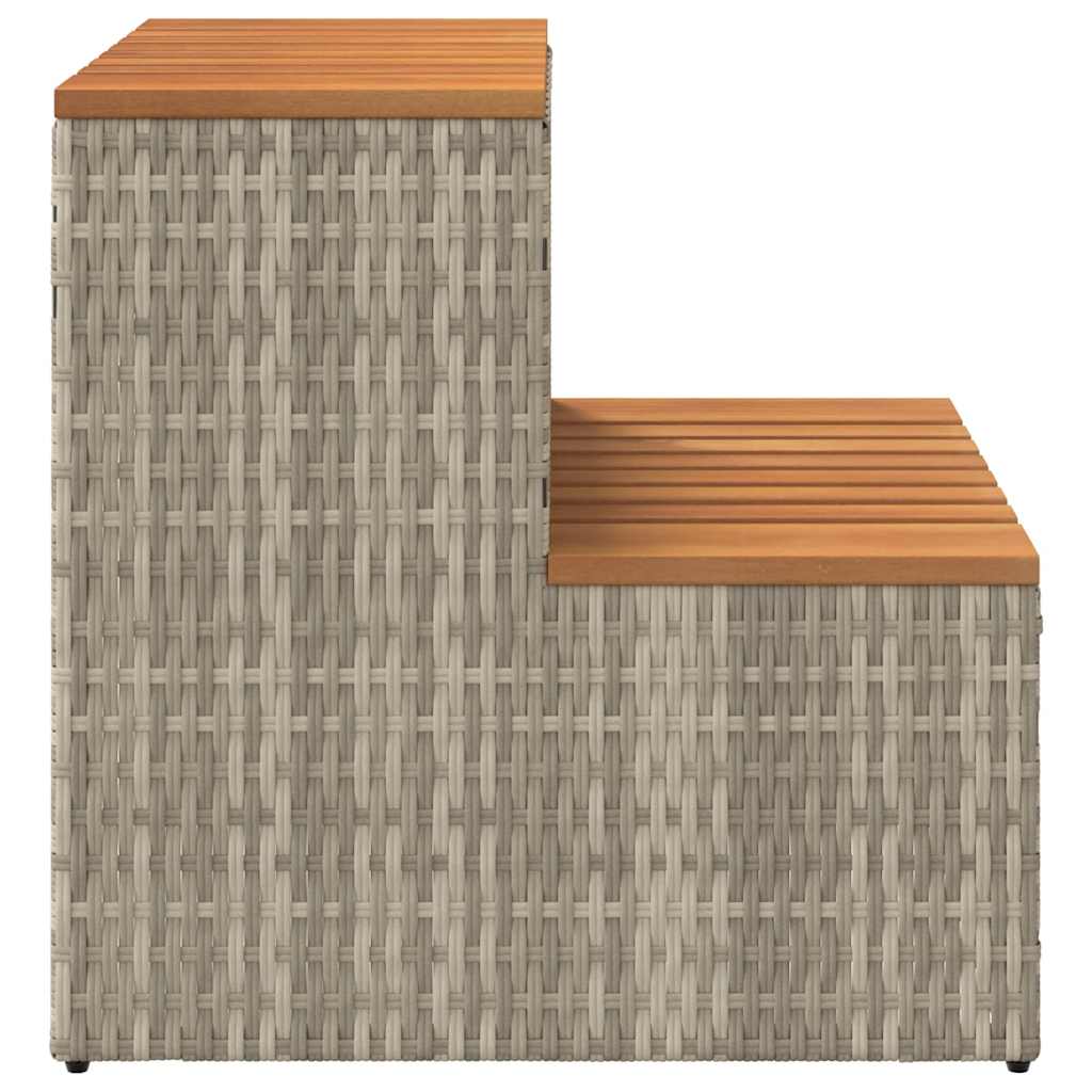 Bordo per Vasca Idromassaggio Polyrattan&Massello Acacia - homemem39