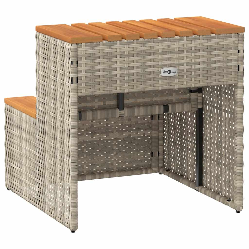 Bordo per Vasca Idromassaggio Polyrattan&Massello Acacia - homemem39