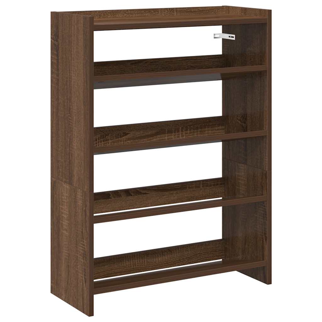 Scarpiera Rovere Marrone 60x25x81 cm in Legno Multistrato - homemem39