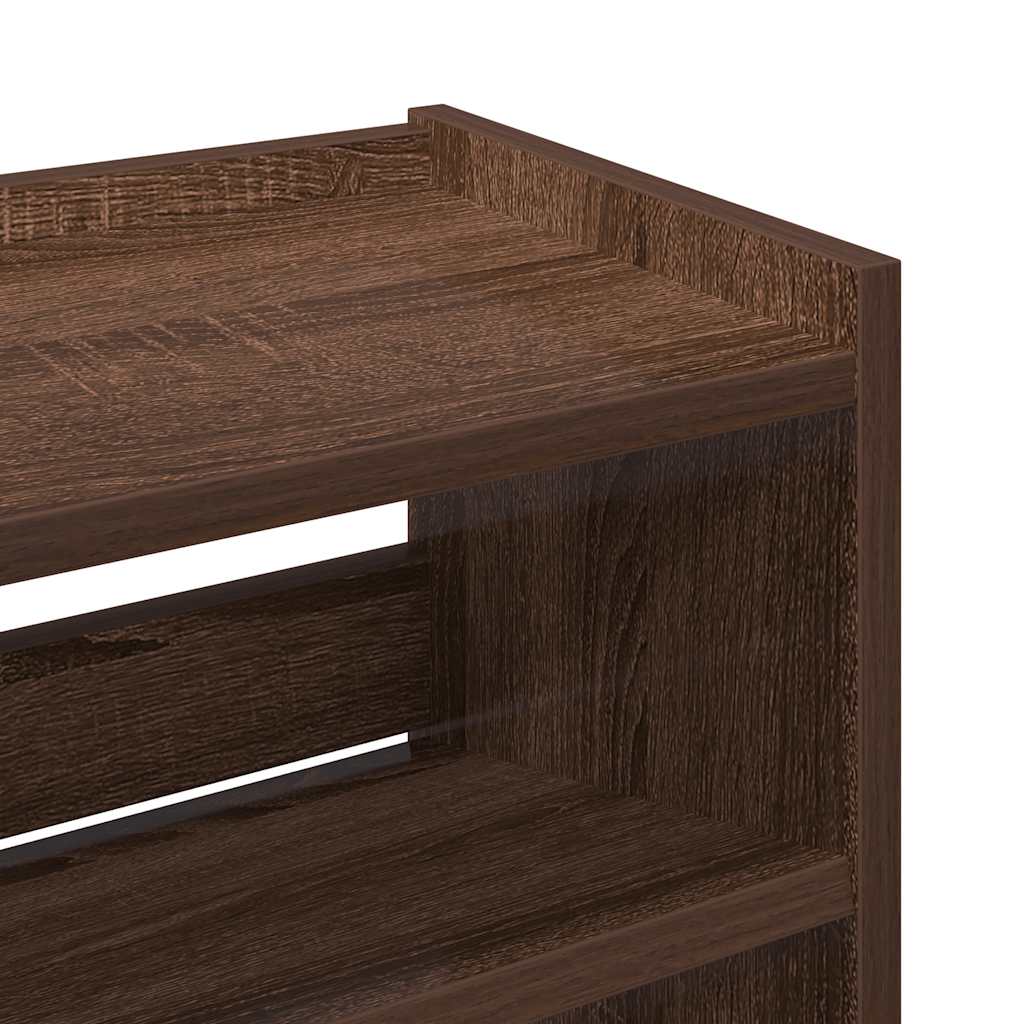 Scarpiera Rovere Marrone 60x25x81 cm in Legno Multistrato - homemem39