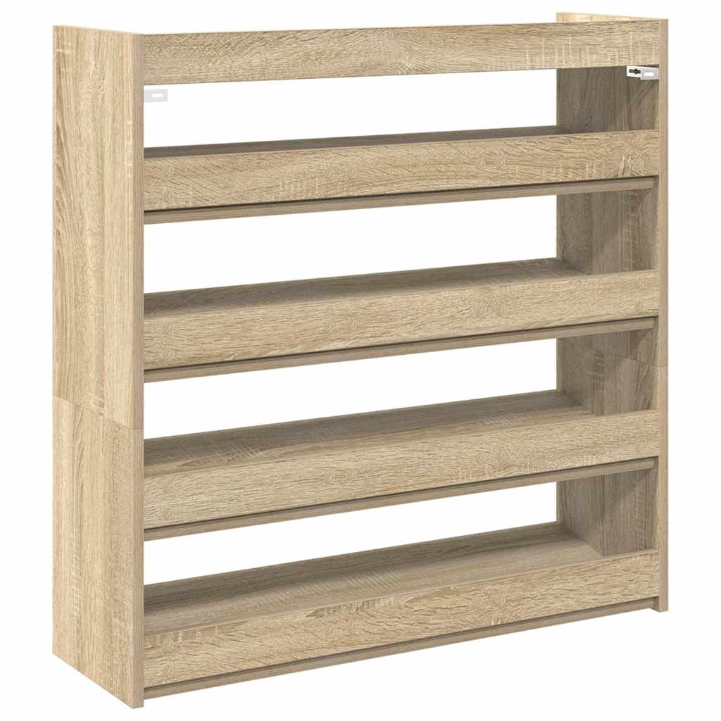 Scarpiera Rovere Sonoma 80x25x81 cm in Legno Multistrato - homemem39
