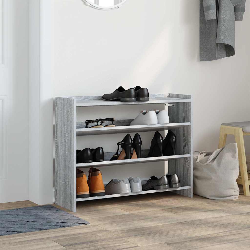 Scarpiera Grigio Sonoma 80x25x62 cm in Legno Multistrato - homemem39
