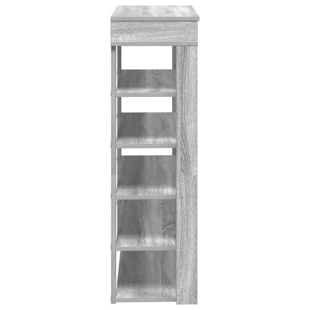 Scarpiera Grigio Sonoma 80x30x98 cm in Legno Multistrato
