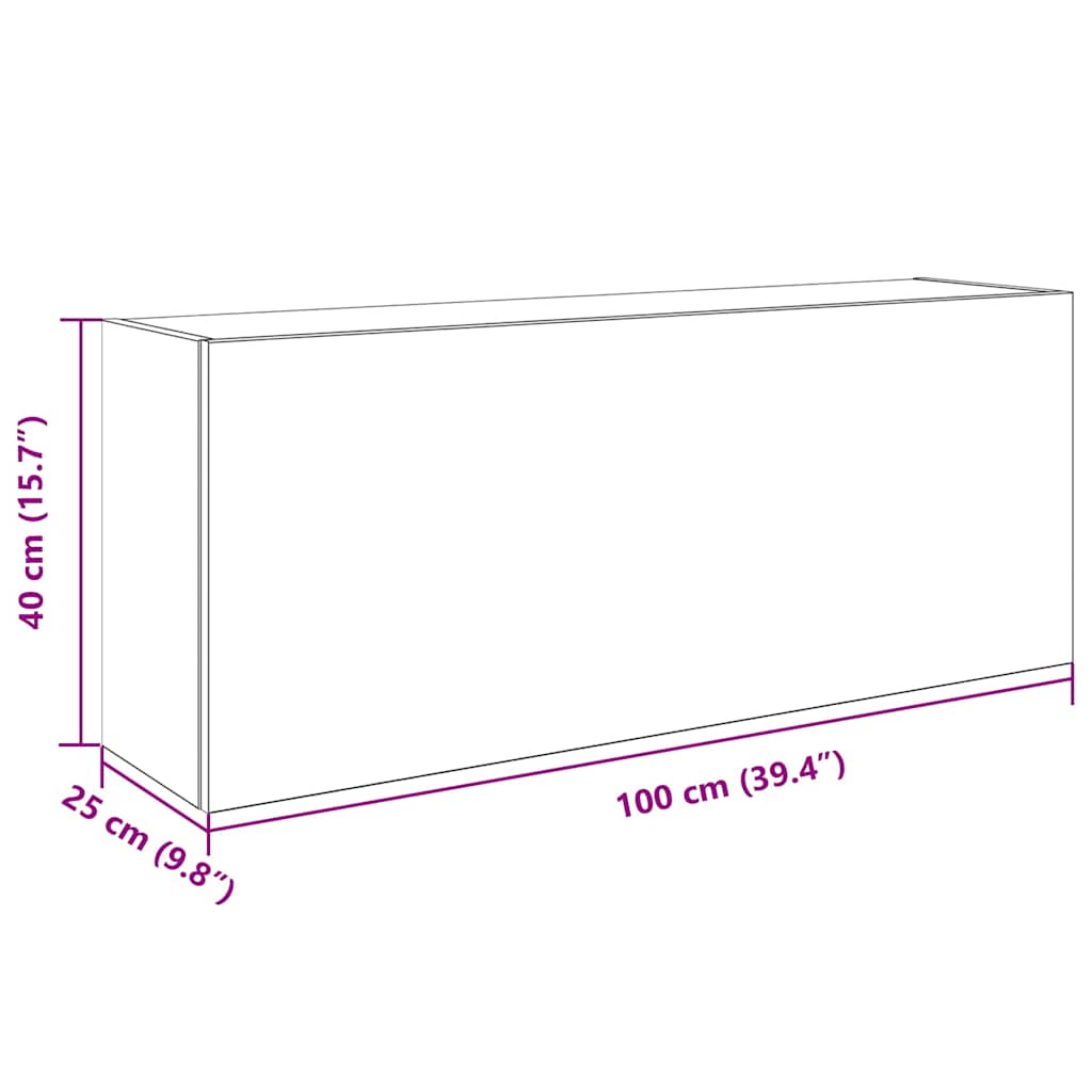 Mobile da Bagno Grigio Sonoma 100x25x40 cm in Truciolato | homemem39