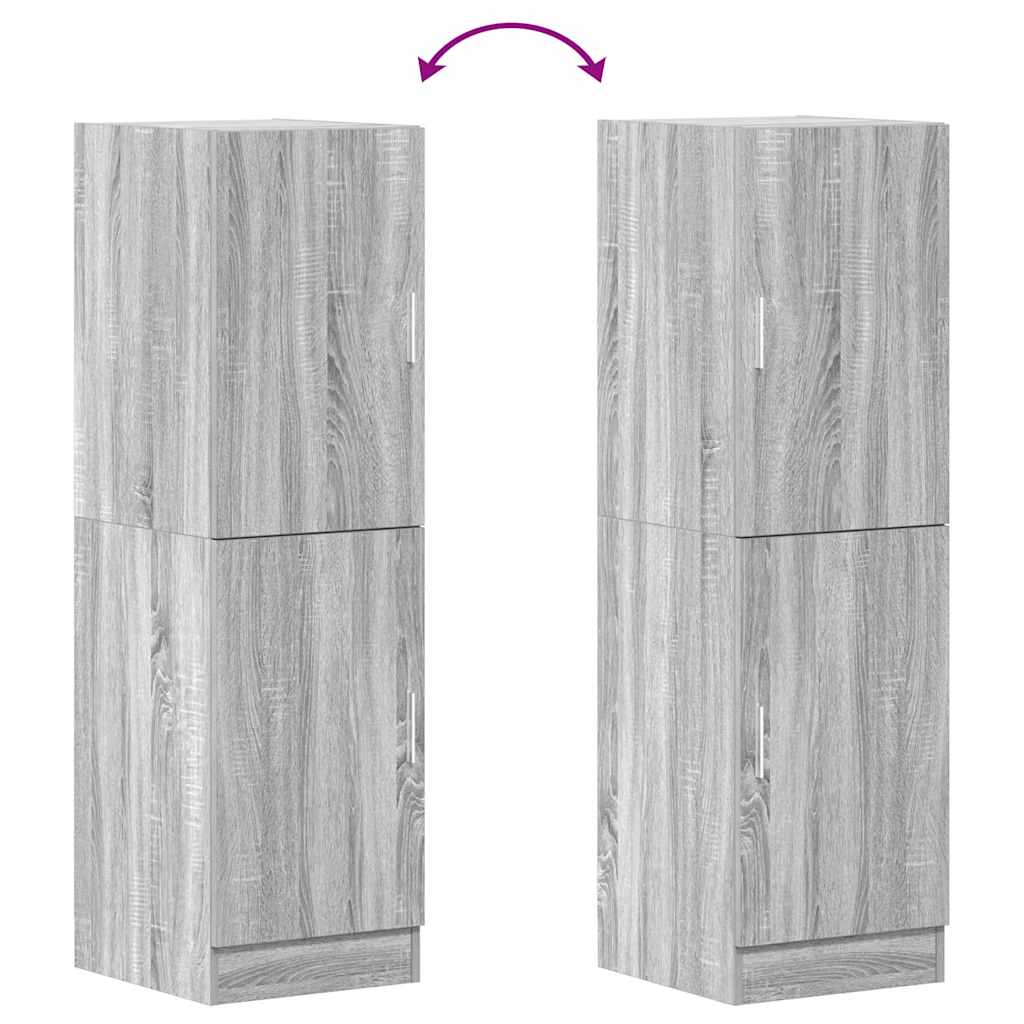 Armadietto Cucina Grigio Sonoma 38x41,5x131,5 cm in Legno - homemem39