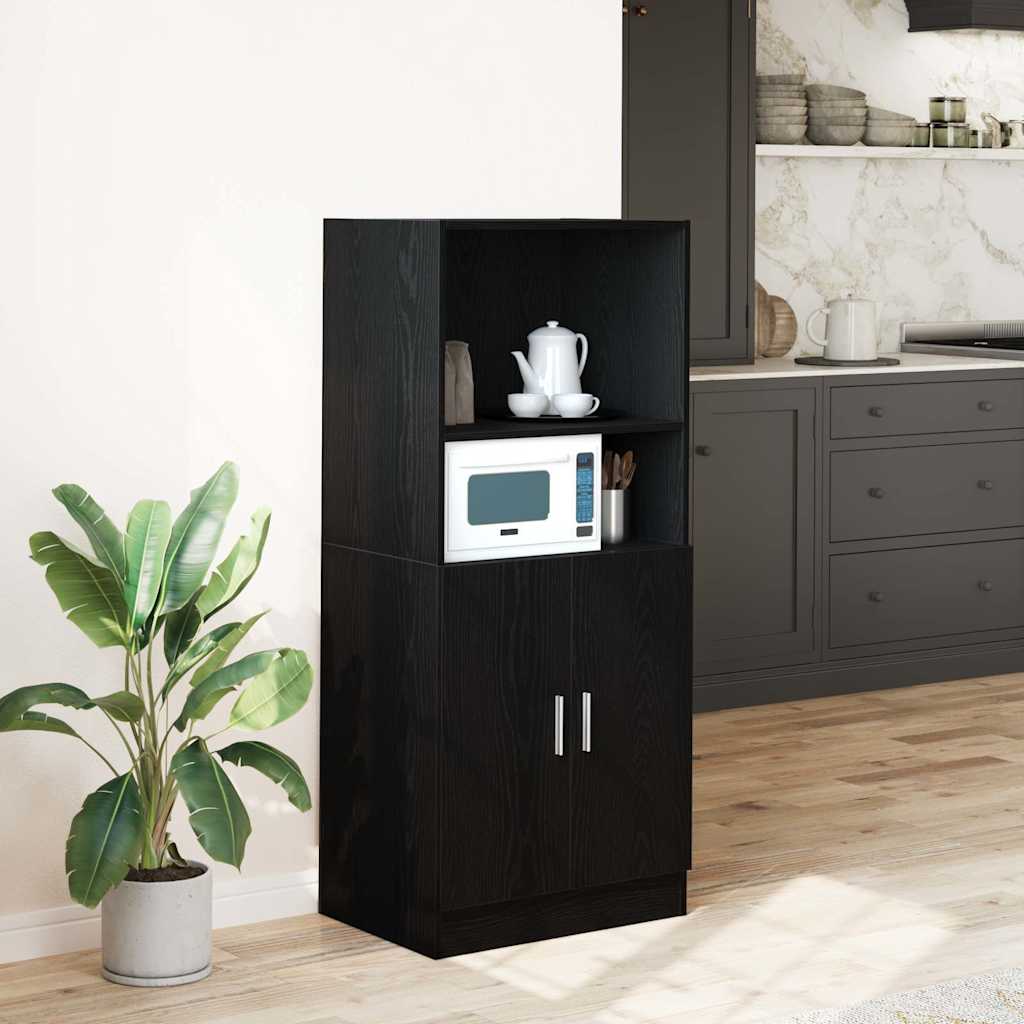 Mobile da Cucina Nero 57x41,5x131,5 cm in Truciolato - homemem39