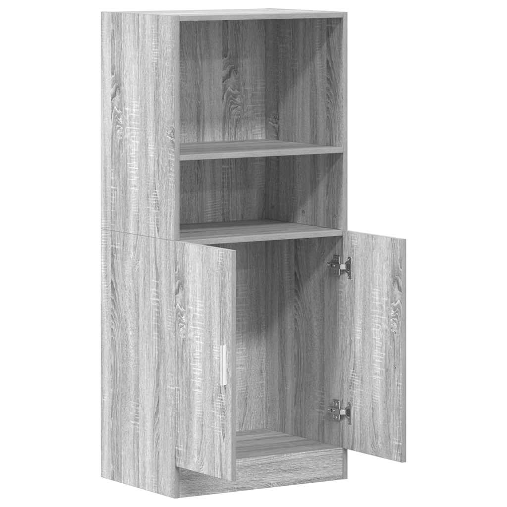 Armadietto Cucina Grigio Sonoma 57x41,5x131,5 cm in Truciolato - homemem39