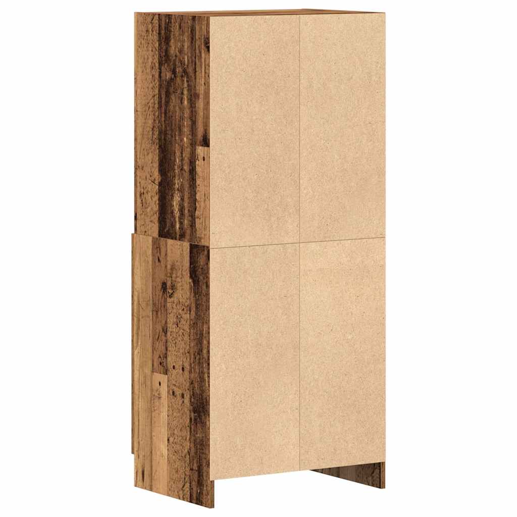 Armadietto Cucina Legno Antico 57x41,5x131,5 cm in Truciolato - homemem39