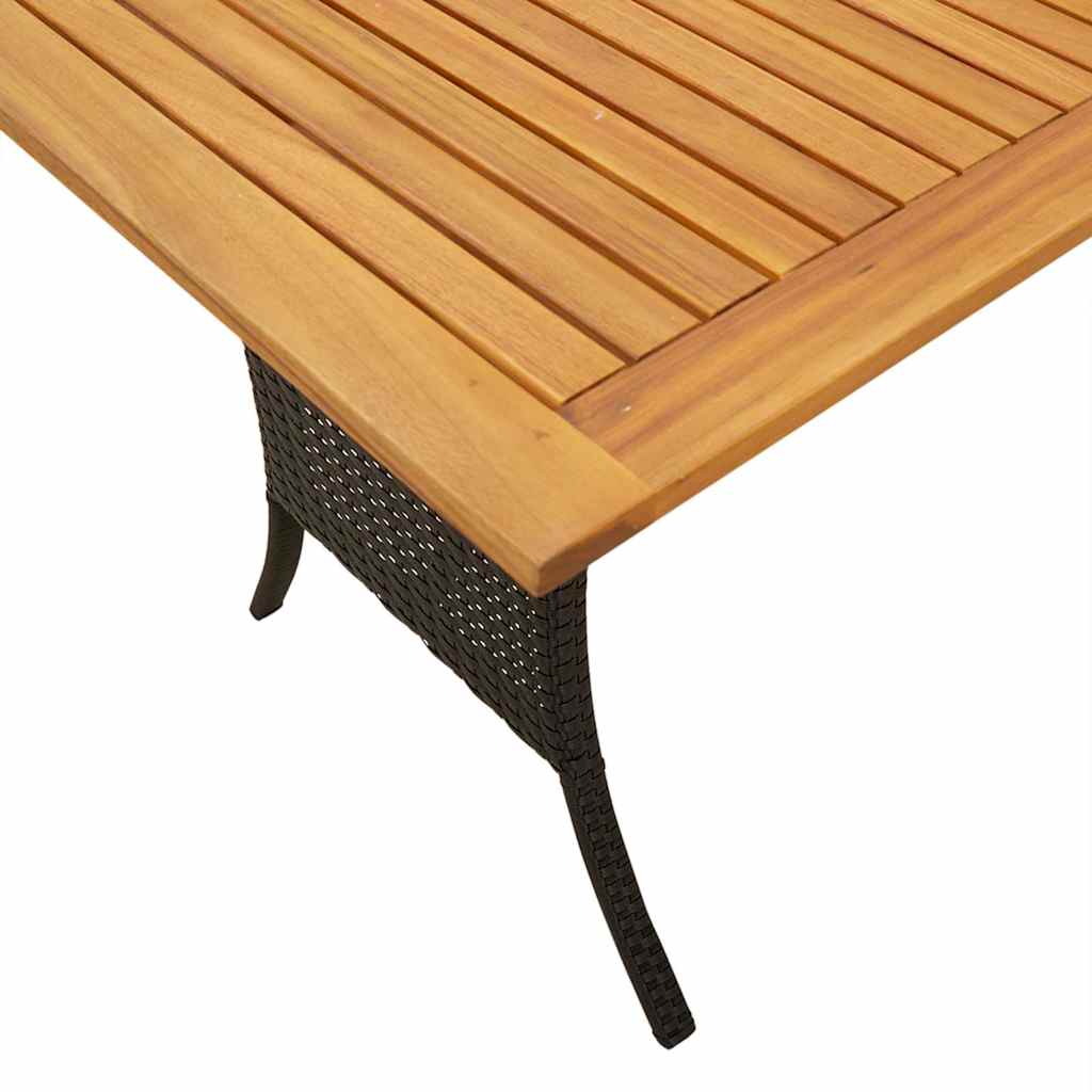 Divano da Giardino a 3 Posti Cuscini&Tavolo Nero in Polyrattan | homemem39