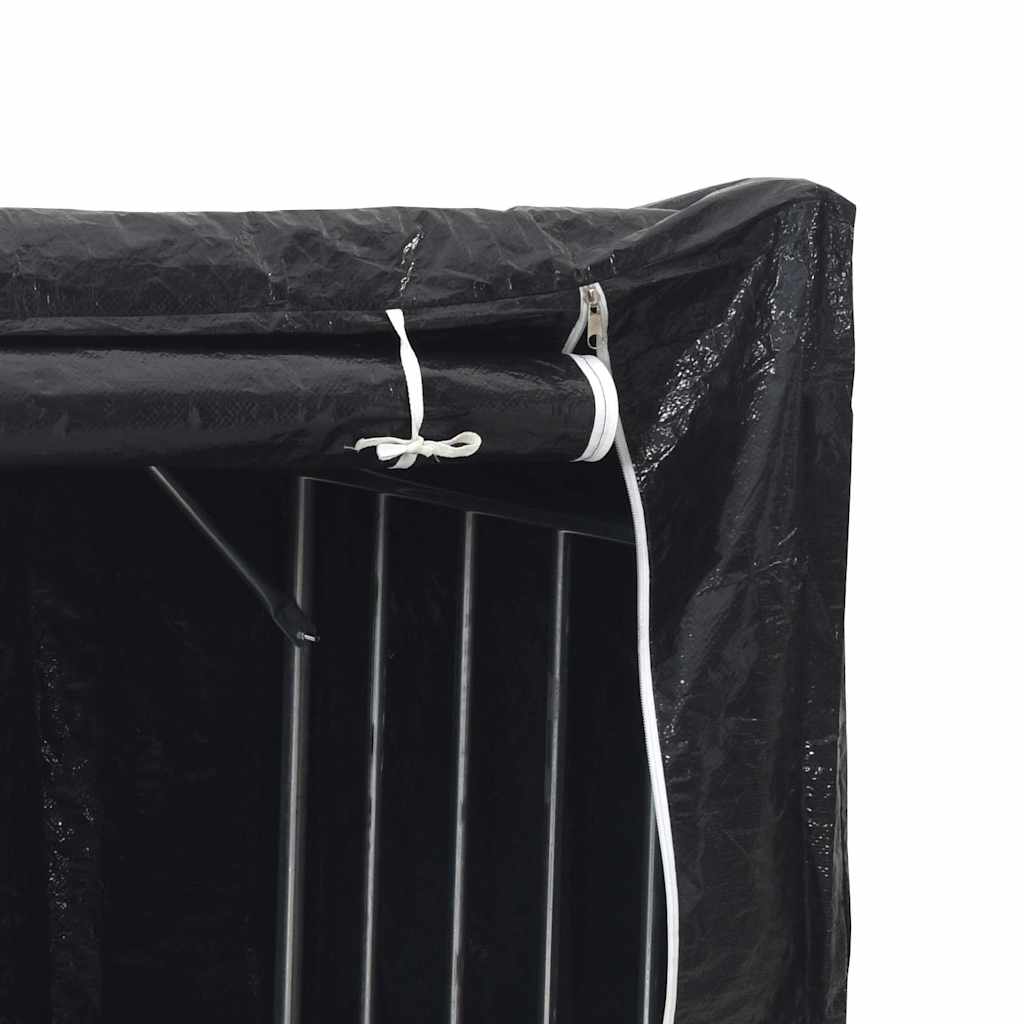 Rastrelliera Legna con Copertura Antipioggia Acciaio Zincato - homemem39