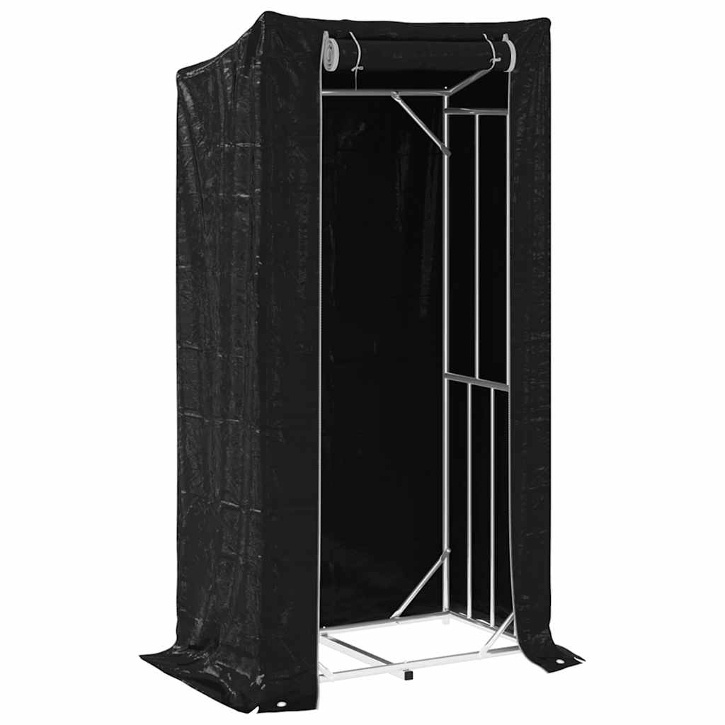 Rastrelliera per Legna con Copertura Antipioggia 100x60x200 cm - homemem39