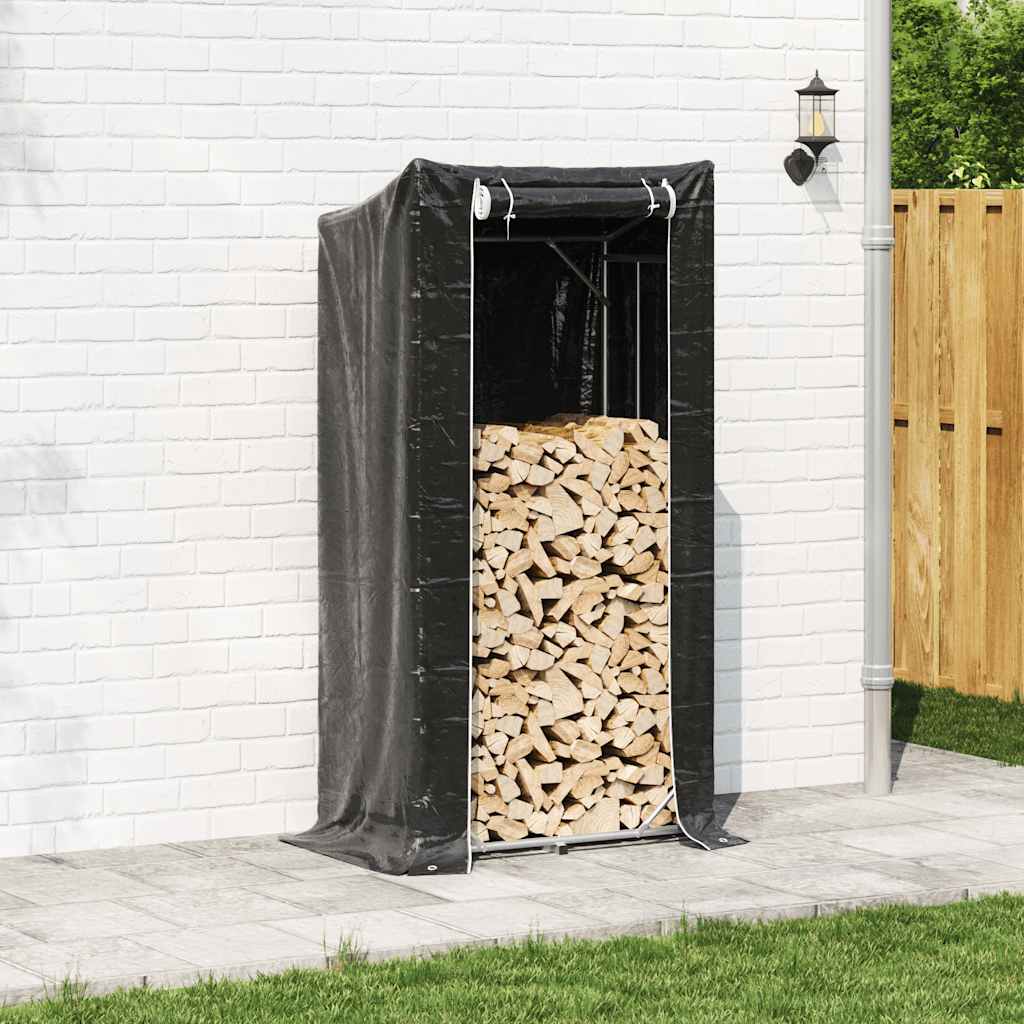 Rastrelliera per Legna con Copertura Antipioggia 100x60x200 cm - homemem39