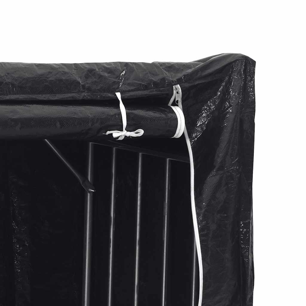 Rastrelliera per Legna con Copertura Antipioggia 100x60x200 cm - homemem39