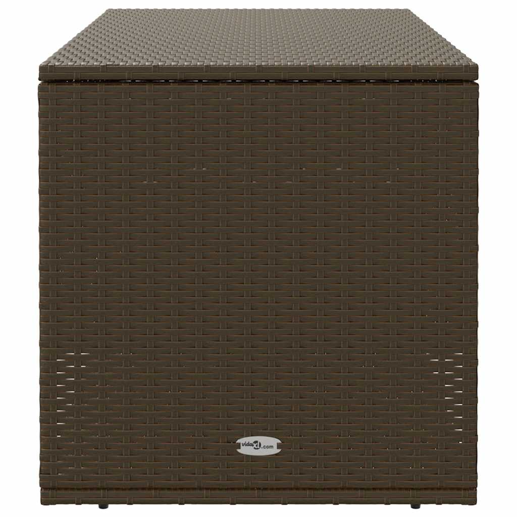 Scatola per Cuscini da Esterno Marrone 100x55x55,5cm Polyrattan - homemem39