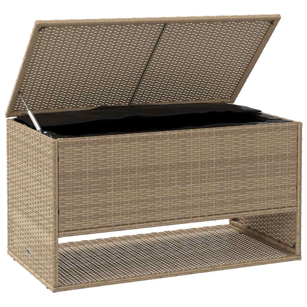 Scatola per Cuscini da Esterno Beige 100x55x55,5 cm Polyrattan - homemem39