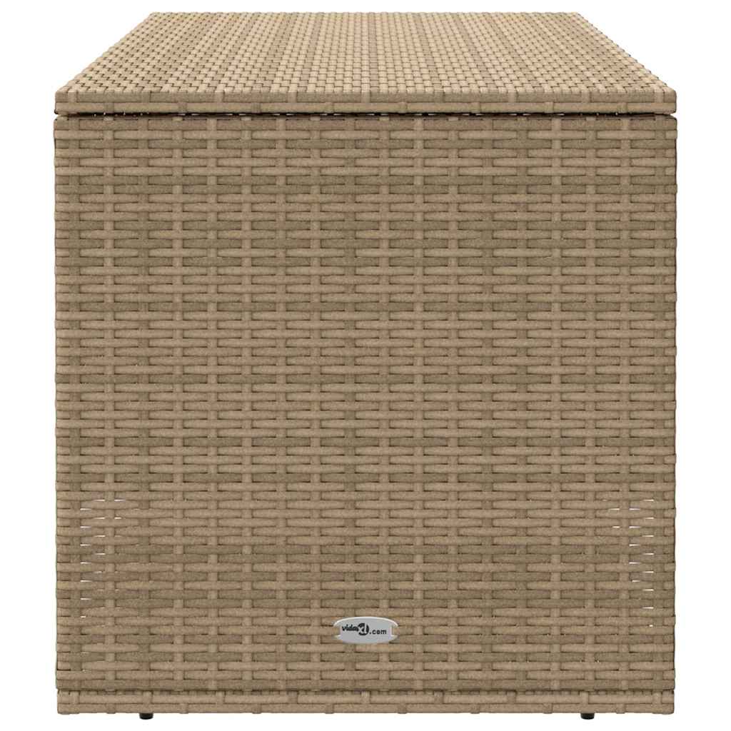 Scatola per Cuscini da Esterno Beige 100x55x55,5 cm Polyrattan - homemem39