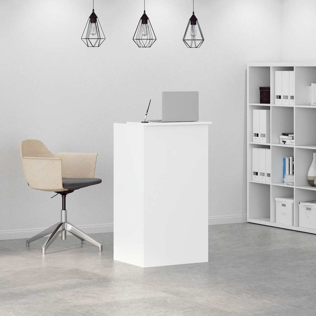 Banco Reception Bianco 55x50x103,5 cm in Legno Multistrato - homemem39