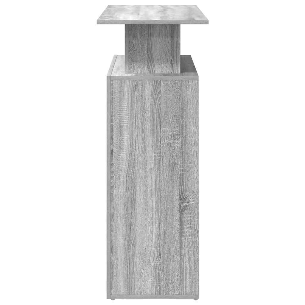 Banco Reception Grigio Sonoma 100x40x104 cm Legno Multistrato - homemem39