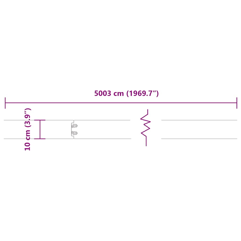 Bordure per Prato 50 pz Antracite Acciaio Laminato a Freddo | homemem39
