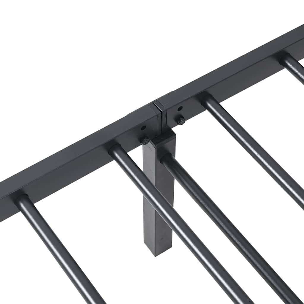 Giroletto senza Materasso Pieghevole Nero 100x190 cm in Acciaio | homemem39