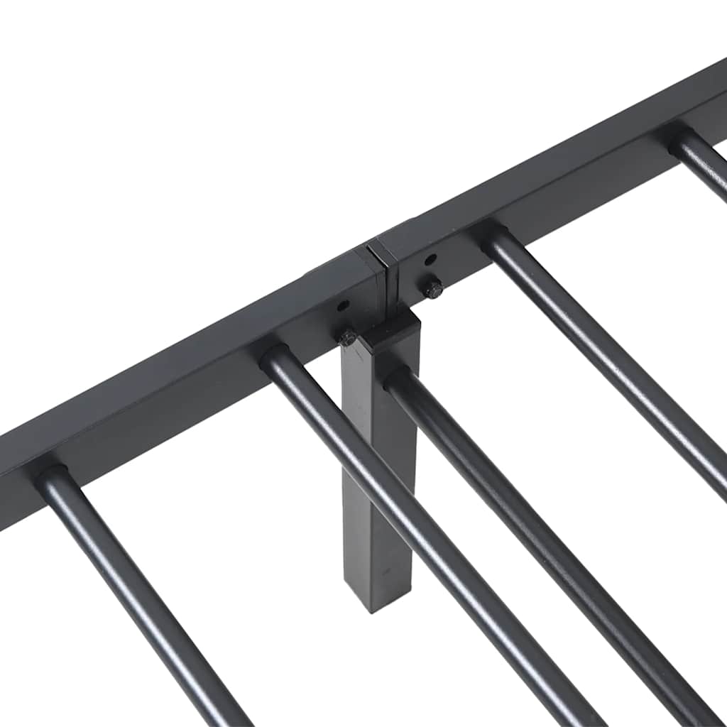 Giroletto senza Materasso Pieghevole Nero 100x200 cm in Acciaio | homemem39
