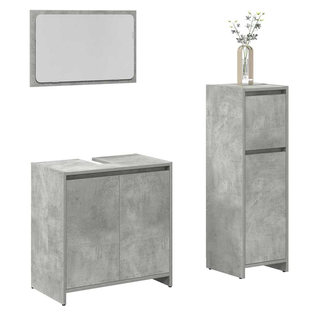 Set Mobili da Bagno 3 pz legno multistrato