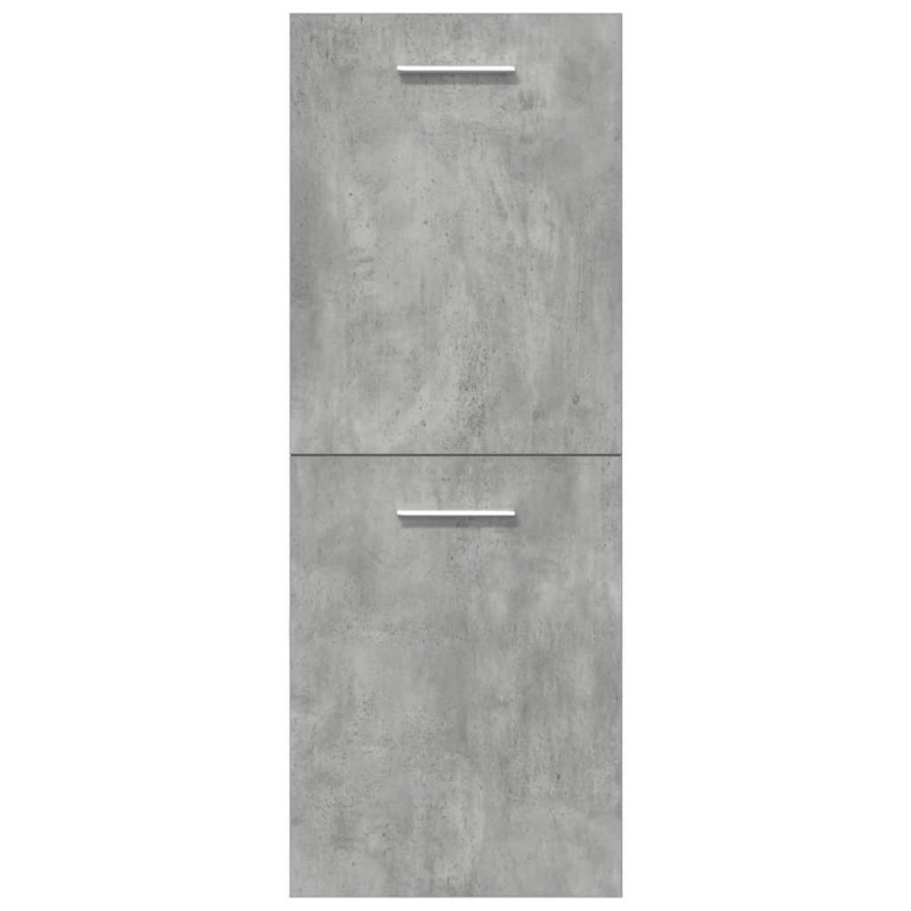 Set Mobili da Bagno 5 pz Grigio Cemento in Legno Multistrato