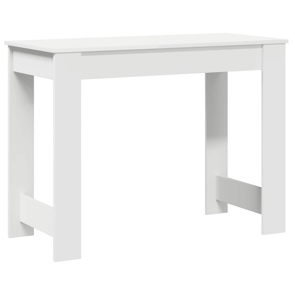Scrivania Bianca 100x45x75 cm in Legno Multistrato - homemem39
