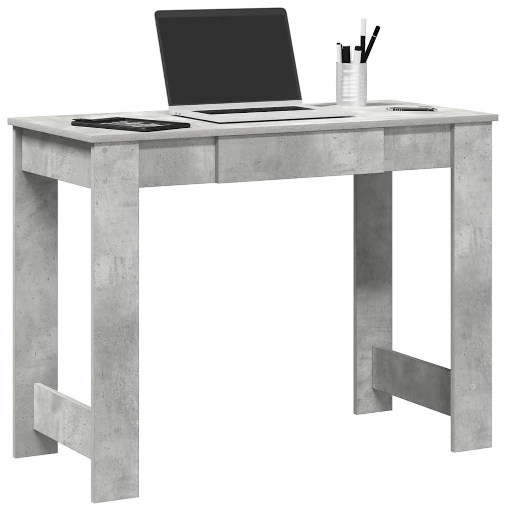 Scrivania Grigio Cemento 100x45x75 cm in Legno Multistrato - homemem39