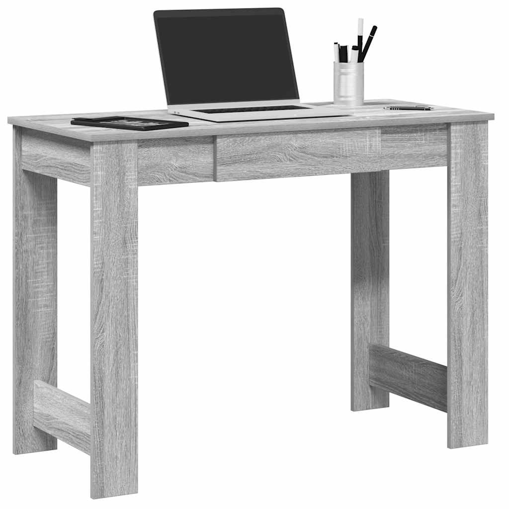 Scrivania Grigio Sonoma 100x45x75 cm in Legno Multistrato - homemem39