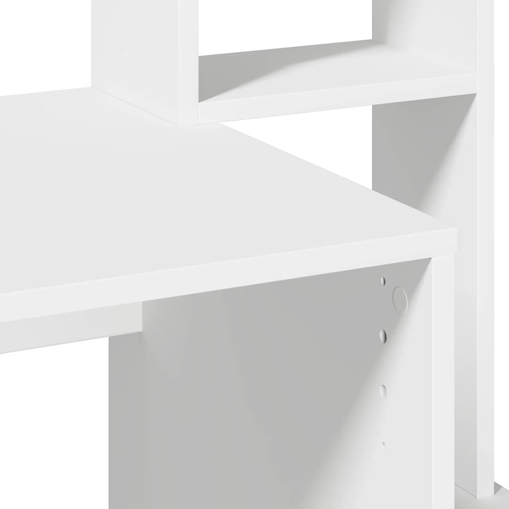 Scrivania con Mensole Bianca 100x45x140 cm in Legno Multistrato - homemem39
