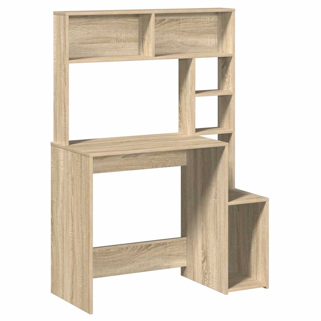 Scrivania Mensole Rovere Sonoma 100x45x140 cm Legno Multistrato - homemem39