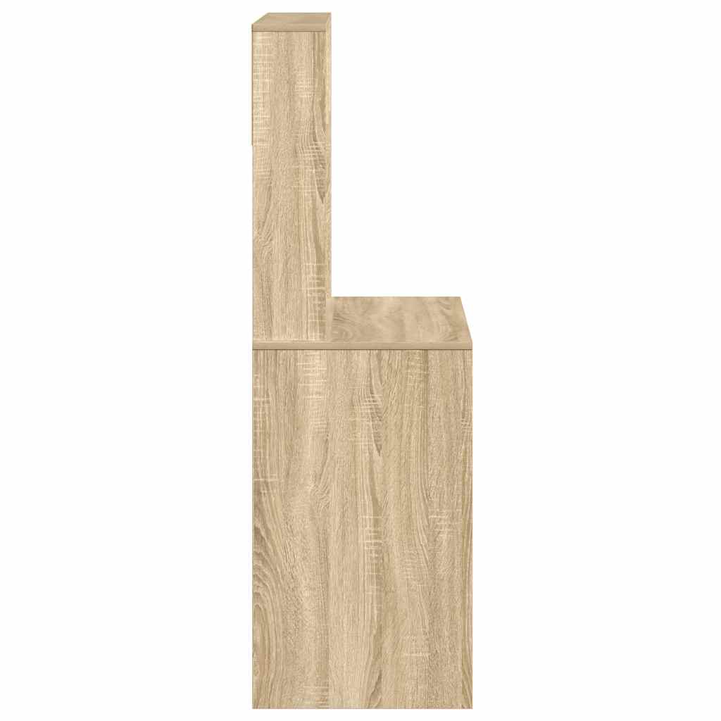 Scrivania Mensole Rovere Sonoma 100x45x140 cm Legno Multistrato - homemem39