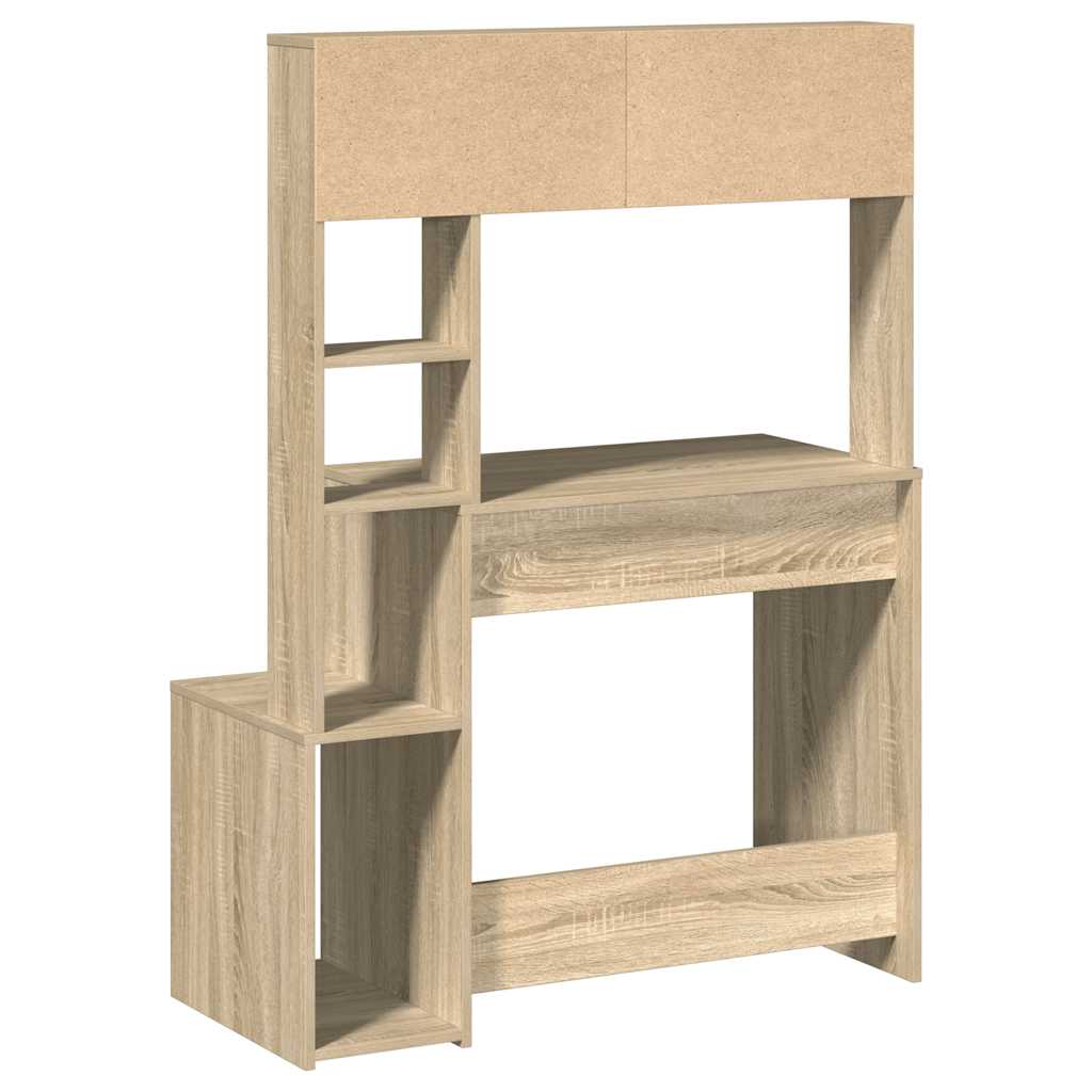 Scrivania Mensole Rovere Sonoma 100x45x140 cm Legno Multistrato - homemem39