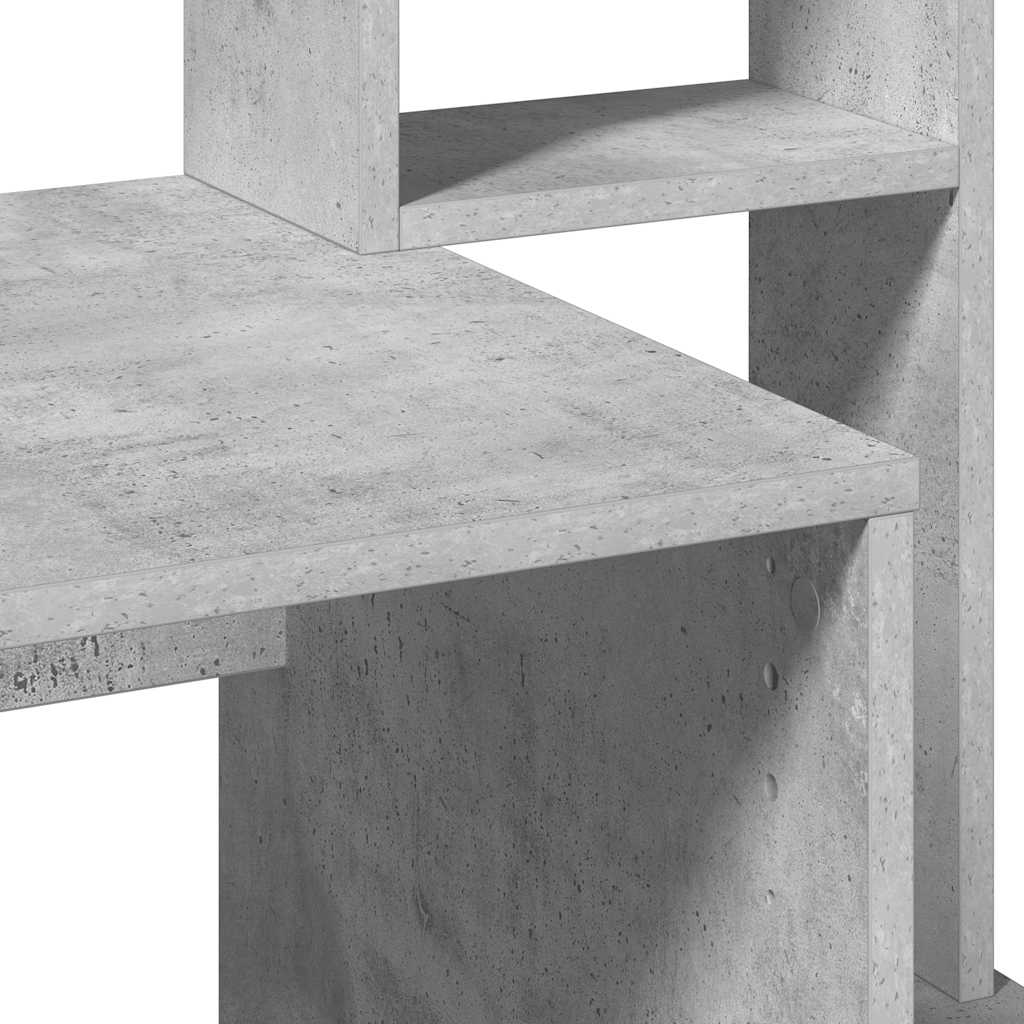 Scrivania Mensole Grigio Cemento 100x45x140cm Legno Multistrato - homemem39