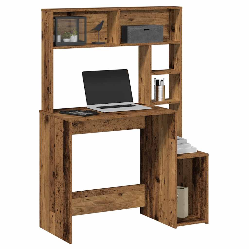 Scrivania Mensole Legno Vecchio 100x45x140 cm Legno Multistrato - homemem39